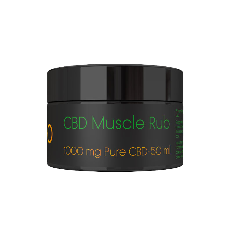 Container of CBD muscle rub and topicals from Gogo Green Organics